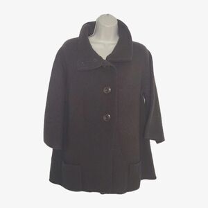 Fenn Wright Manson Cardigan Sweater Sz XL Brown Lambswool Angora Buttons NEW